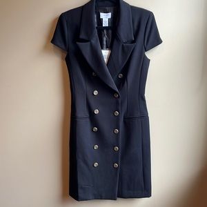 NWT Carmen Marc Valvo cap sleeve blazer midi dress